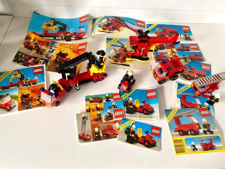 Vintage Lego Brandweer Collectie, Kinderen en Baby's, Speelgoed | Duplo en Lego, Gebruikt, Lego, Losse stenen, Ophalen of Verzenden