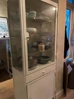 Witte metalen medicijnkast virtine kast apothekerskast, Ophalen, Zo goed als nieuw, 25 tot 50 cm, Metaal