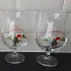 LA CHOUFFE glazen 2 stuks (met rode tekst), 0,25 l, Verzamelen, Glas en Borrelglaasjes, Ophalen of Verzenden, Zo goed als nieuw