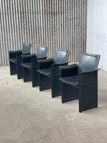 4x Matteo Grassi design Tito Agnoli eetkamerstoelen vintage beschikbaar voor biedingen