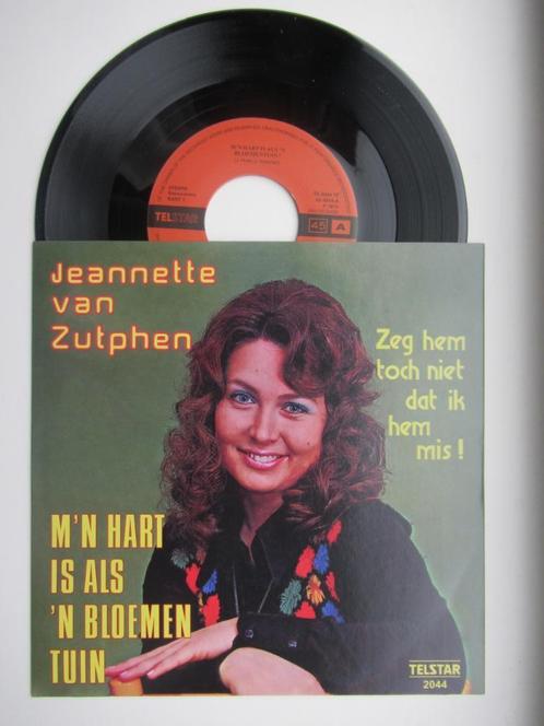 JEANNETTE VAN ZUTPHEN# M'N HART IS ALS 'N BLOEMENTUIN/ZEG, Cd's en Dvd's, Vinyl | Nederlandstalig, Nieuw in verpakking, Levenslied of Smartlap