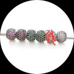 Pandora pave Bol 791051 / zirkonia diverse kleuren, Pandora, Ophalen of Verzenden, Zo goed als nieuw, 4 bedels of meer