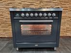 Luxe Fornuis Boretti 90cm antraciet GASOVEN 6 pits 1 oven, 60 cm of meer, Ophalen of Verzenden, Zo goed als nieuw, Energieklasse A of zuiniger