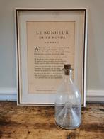 Antieke Franse visfuik van mondgeblazen glas., Ophalen of Verzenden