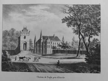 3 / chateau de Zuyle - Zuilen - Zuijlen Litho uit 1822 beschikbaar voor biedingen
