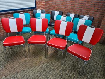 FIFTIES SIXTIES AMERIKAANSE BEL AIR DINER STOELEN MET TAFEL  beschikbaar voor biedingen