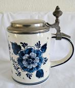 Delfts blauwe bierpul Goedewaagen met tinnen deksel, Antiek en Kunst, Antiek | Keramiek en Aardewerk, Ophalen of Verzenden