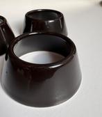 Arabia Kilta eierdopjes zwart 3x, Ophalen, Keramiek, Overige typen, Zo goed als nieuw