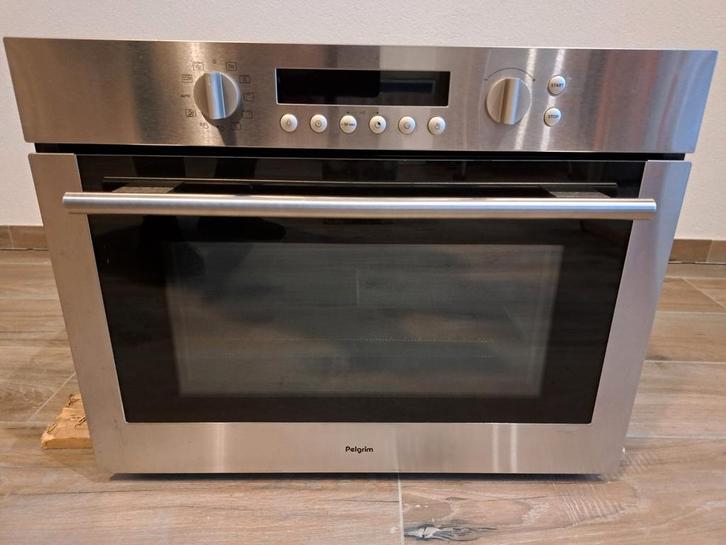 Pelgrim MAC696RVS Oven/Magnetron - Zo goed als nieuw!, Witgoed en Apparatuur, Ovens, Zo goed als nieuw, Inbouw, Oven met grill