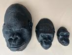 3 apenkoppen / wanddecoratie, Ophalen, Zo goed als nieuw