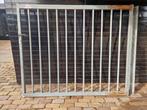 Gegalvaniseerde poort met paal - 145x184cm, Tuin en Terras, Ophalen of Verzenden