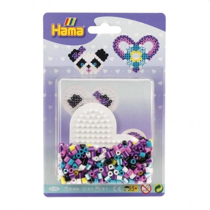 Hama: Strijkkralen Blisterpack: Panda & Hart 350-delig, Kinderen en Baby's, Speelgoed | Educatief en Creatief, Nieuw, Ophalen of Verzenden