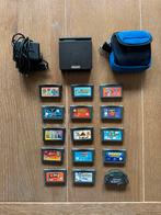 Nintendo Gameboy Advanced SP + spellen en accessoires, Spelcomputers en Games, Spelcomputers | Nintendo Game Boy, Ophalen, Zo goed als nieuw