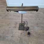 Antieke koperen bureaulamp met kleine fitting, Ophalen, Gebruikt, Metaal, Antiek