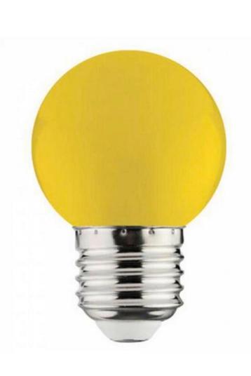 3x LED Lamp E27  - Geel Gekleurd - 1W beschikbaar voor biedingen