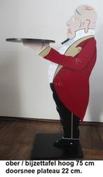 nw. leuke bijzettafgel, ober, 75 cm. plateau 22 cm. doorsnee, Ophalen, 50 tot 100 cm, Rond, Nieuw