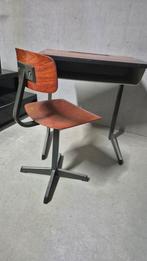 Oud schoolbankje + stoeltje., Ophalen, Gebruikt, Overige typen