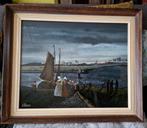 Zeldzaam 18de eeuws achterglasschilderij, Antiek en Kunst, Ophalen of Verzenden