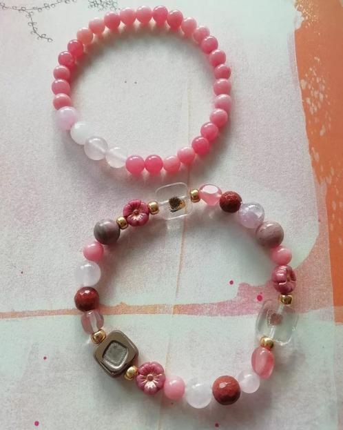 Leuke set bruin rose armbanden, Sieraden, Tassen en Uiterlijk, Armbanden, Nieuw, Bruin, Ophalen of Verzenden