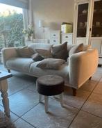 Crème boucle teddy bankje met poef, Ophalen, Zo goed als nieuw, Rechthoekig, 125 cm of meer