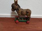 Vintage zeldzaam trek speelgoed ezel plastic jaren 60, Antiek en Kunst, Ophalen of Verzenden