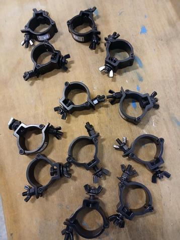 TE KOOP: 12 STUKS FORTEX TRUSS KLEMMEN. beschikbaar voor biedingen