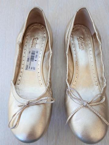 CATWALK gouden zacht leren ballerina's maat 37 NIEUW beschikbaar voor biedingen