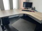 Hoekbureau ronde zit TUBE zwart-eiken (200x160 cm links), Huis en Inrichting, Bureaus, Ophalen, Zo goed als nieuw, Bureau
