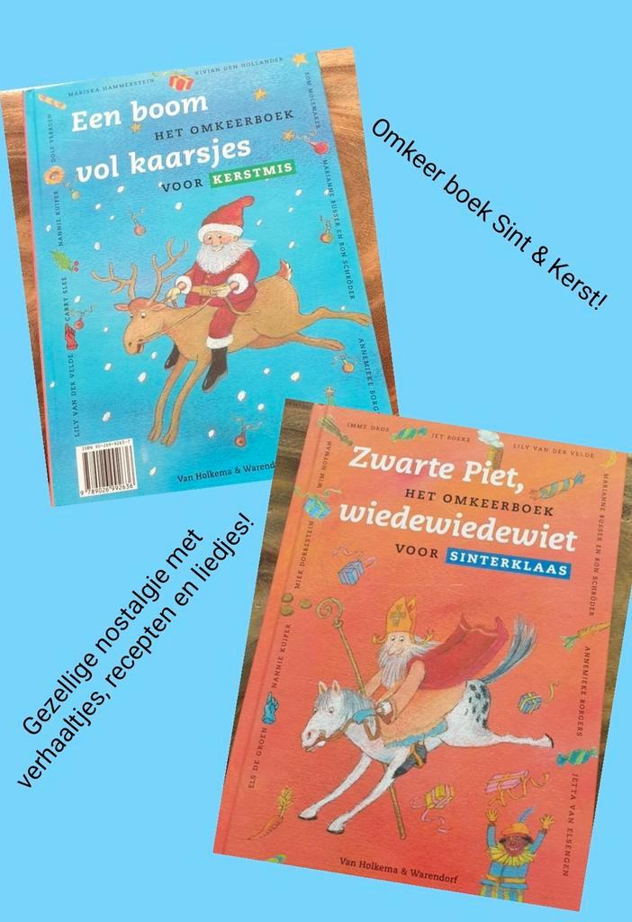 Zwarte Piet wiedewiedewiet, Een boom vol kaarsjes omkeerboek, Boeken, Kinderboeken | Jeugd | onder 10 jaar, Zo goed als nieuw