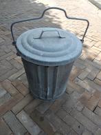 Oude zinken vuilnisemmer, Tuin en Terras, Ophalen of Verzenden