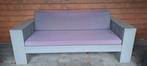 Steigerhouten tuinbank loungebank met kussens, Ophalen, Gebruikt, Hout