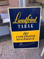 Emaille bord Landfried Tabak, Reclamebord, Gebruikt, Ophalen of Verzenden, Haubstrasse