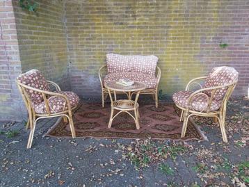 Vintage Rotan set. beschikbaar voor biedingen