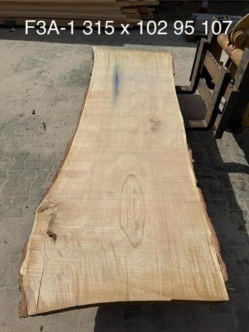 Monoliet eiken, tuintafel blad, boomrand, exclusief beschikbaar voor biedingen