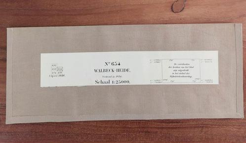 654 stafkaart uit 1936 Walbeck Heide en Geldern, Boeken, Atlassen en Landkaarten, Gelezen, Landkaart, Nederland, 1800 tot 2000