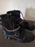 Zwarte Kunstleer Veterboots - Maat 42, Ophalen of Verzenden, Nieuw, Zwart