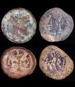 Romeinse coins 4x Janus As Munten 206-194 BC + certificaat, Ophalen of Verzenden, Italië, Setje