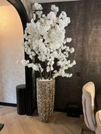 Luxe schelpenvazen met bloesem boom, Huis en Inrichting, Ophalen of Verzenden, Zo goed als nieuw