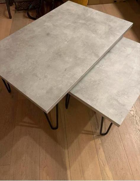 Stijlvolle salontafel met hairpin poten, Ophalen, Minder dan 45 cm, Gebruikt, 55 tot 75 cm