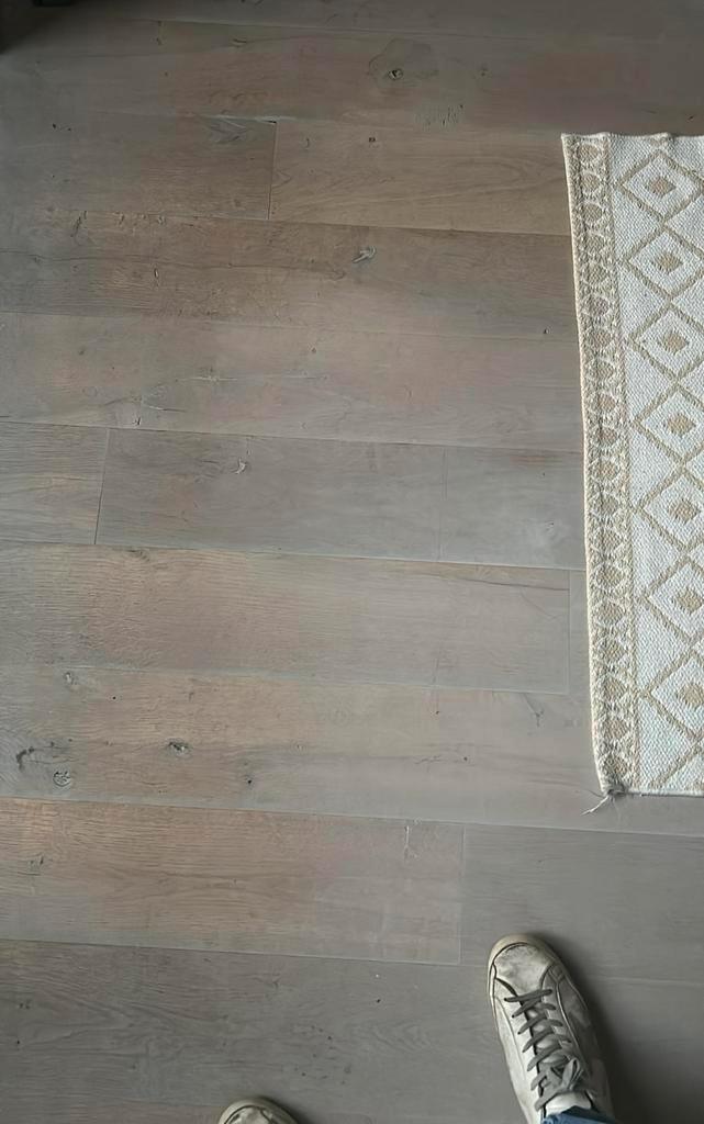 Mooie massief houten vloer (eiken) - ca. 80 m2, Doe-het-zelf en Verbouw, Vloerdelen en Plavuizen, Gebruikt, Vloerdelen of -planken