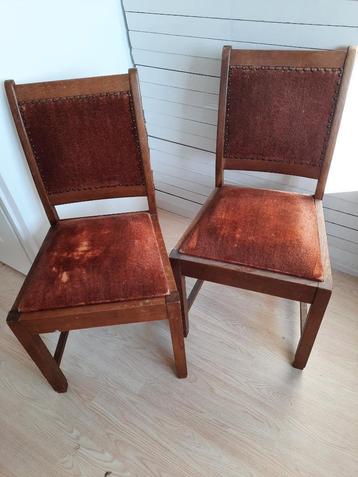 Vintage stoelen - 2 stuks - jaren 60 beschikbaar voor biedingen