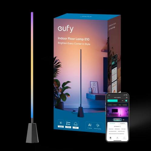 EUFY Indoor LED Floor Lamp E10 Slimme binnenarmatuur Zwart, Huis en Inrichting, Lampen | Vloerlampen, Nieuw, 100 tot 150 cm, Kunststof