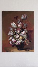 Klassiek bloemen stilleven op canvas, Ophalen of Verzenden