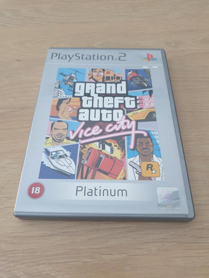 Grand Theft Auto: Vice City (PS2) - Platinum, Spelcomputers en Games, Games | Sony PlayStation 2, Gebruikt, Avontuur en Actie