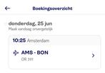 Vliegticket Amsterdam-Bonaire 25 juni 2026, Eén persoon, Vliegtuig, Buitenland, Met bestemming of datum