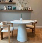 Woood Damon eettafel betonlook wit NIEUW!, Ophalen, Overige materialen, 50 tot 100 cm, Vier personen