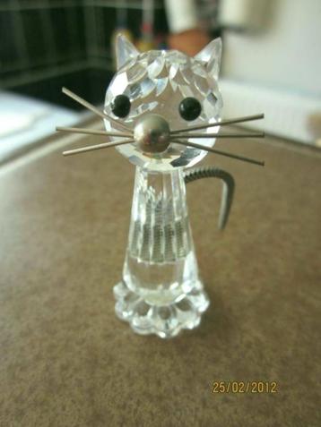   Swarovski kat USA met puntige oortjes incl. door & certifi beschikbaar voor biedingen