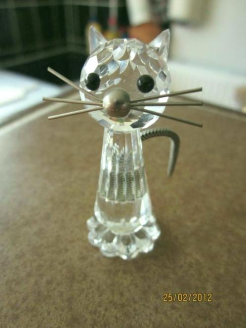 Swarovski kat USA met puntige oortjes incl. door & certifi, Verzamelen, Swarovski, Nieuw, Ophalen of Verzenden