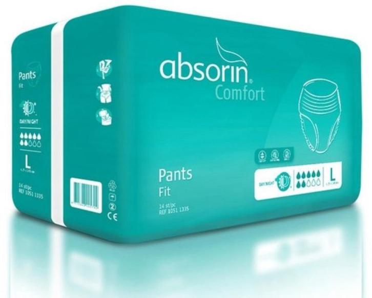 Absorin Comfort maat L🍀4 pakken🌿🌿14 stuks per pak, Diversen, Verpleegmiddelen, Nieuw, Ophalen