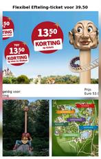 Efteling ticket, Tickets en Kaartjes, Eén persoon, Ticket of Toegangskaart